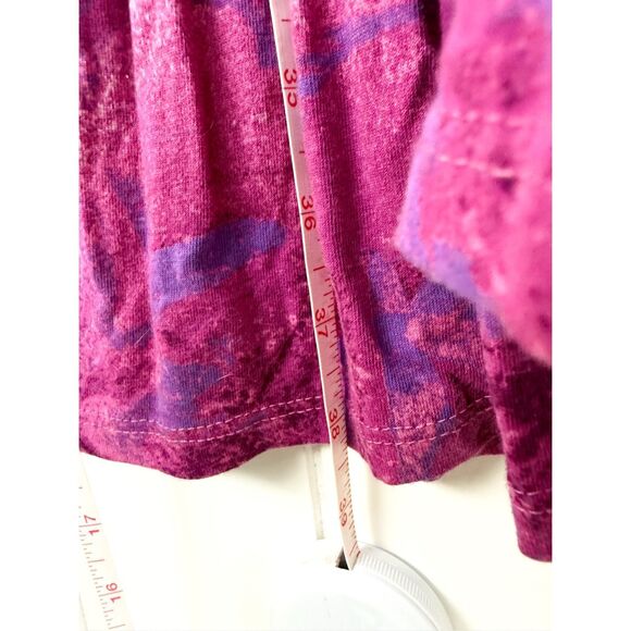 Anthro Daily Practice Tiered Ruffle Mini Dress Pink Purple YCX Print Small - Picture 14 of 14